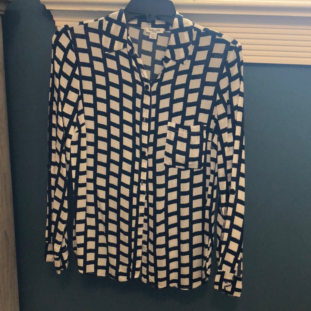 Blouse white and navy by Splendid
